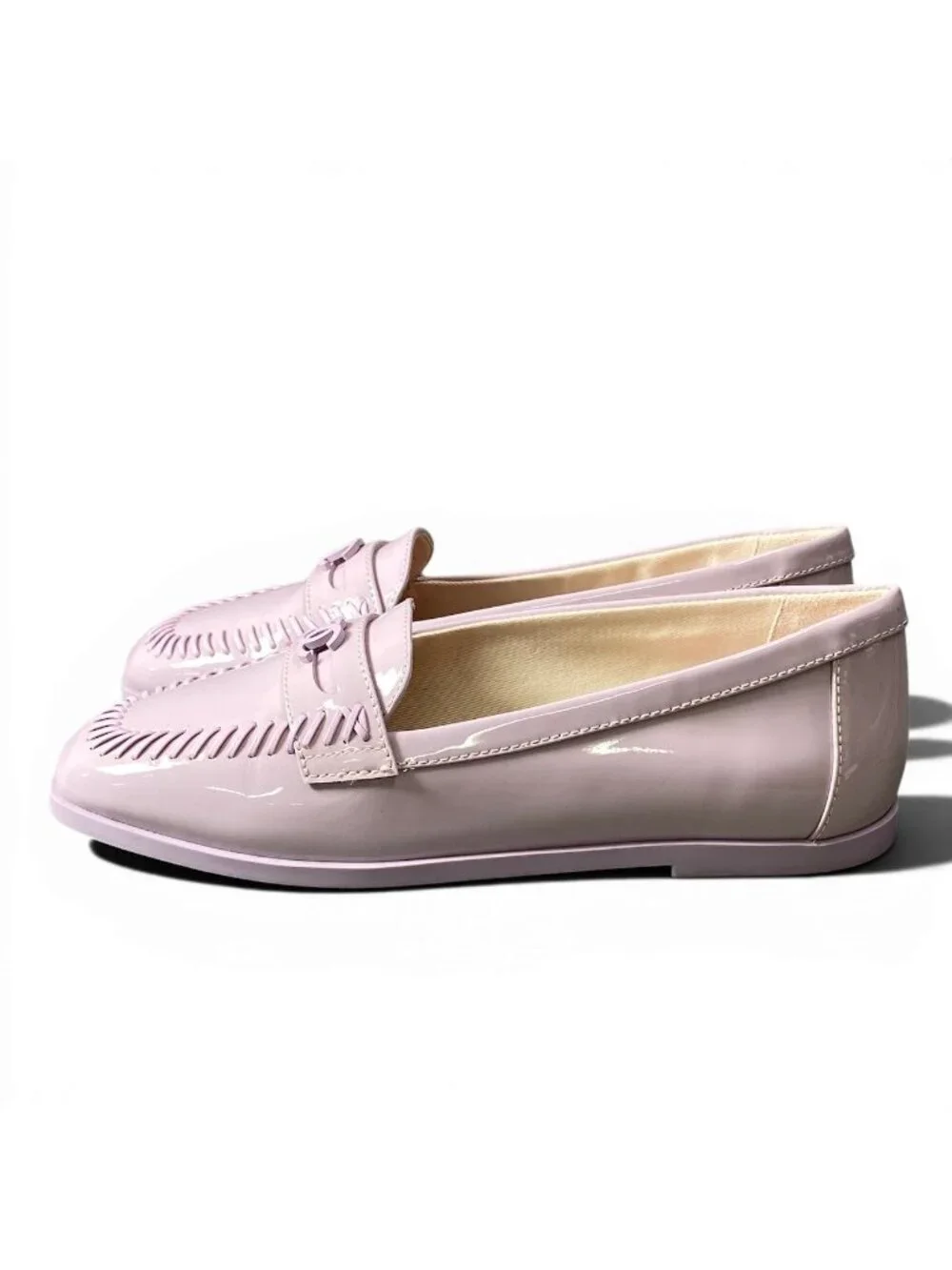 Chanel CC Logo Loafers 36 Sizes Purple Pink Patent Leather